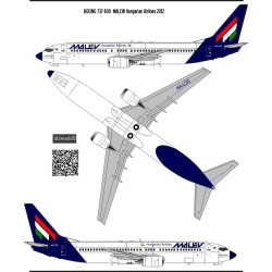 BSmodelle 144475 - 1/144 Boeing 737 800, Malev Hungarian Airlines decal aircraft