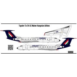 BSmodelle 144480 - 1/144 Tupolev Tu-134-A3, Malev Hungarian Airlines decal scale