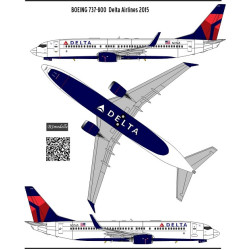 BSmodelle 144484 - 1/144 Boeing 737-800 Delta Airlines decal for aircraft model