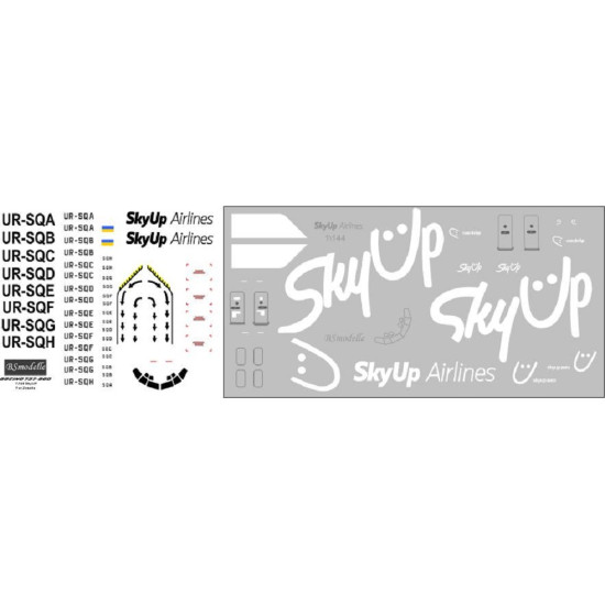BSmodelle 144472 - 1/144 Boeing 737 Sky Up decal for aircraft model scale kit