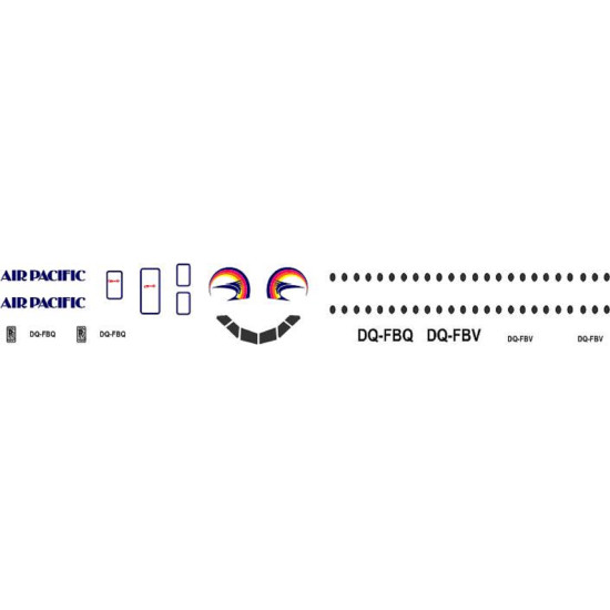BSmodelle 144498 - 1/144 BAC1-11 Air Pacific decal for aircraft model scale kit