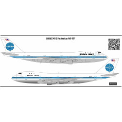 BSmodelle 125510 - 1/125 Boeing 747-100 Pan Am decal for aircraft model scale