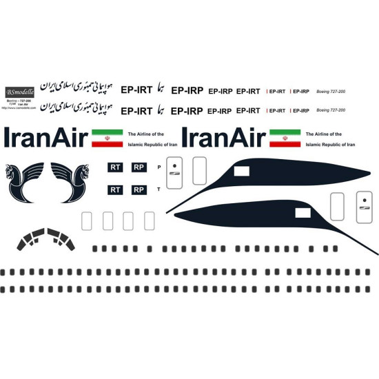 BSmodelle 144517 - 1/144 Boeing 727-200 Air decal for aircraft model scale