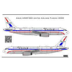 BSmodelle 144522 - 1/144 Airbus A-320 United Airlines decal for aircraft model