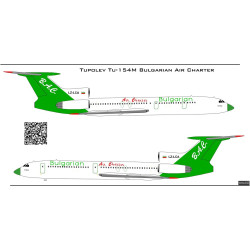 BSmodelle 144528 - 1/144 Tupolev Tu-154M Bulgarian Air Charter decal aircraft