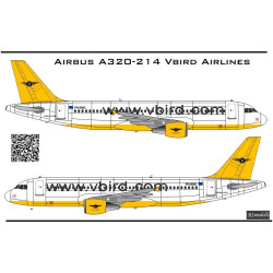 BSmodelle 144529 - 1/144 Airbus A-320 Vbird Airlines decal for aircraft model