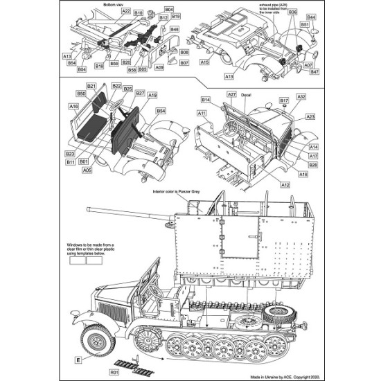 ACE 72574 - 1/72 - Diana 7,62cm FK.36 (R) auf mZgkw 5t.1 scale plastic model