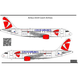 BSmodelle 144547 - 1/144 Airbus A319 Czech Airlines decal for aircraft scale kit