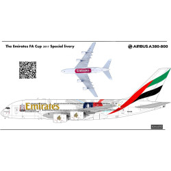 BSmodelle 144293_10 - 1/144 Airbus A-380 Emirates FA Cup 2017 decal for aircraft