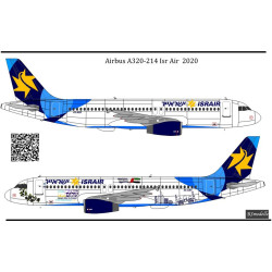 BSmodelle 144555 - 1/144 Airbus A320 ISRAIR decal for aircraft model scale kit