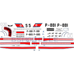 BSmodelle 100024 - 1/100 Ilyushin Il-62 Air Koryo decal for aircraft scale kit