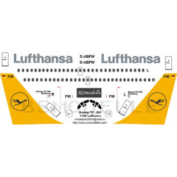 BSmodelle 100026 - 1/100 Boeing 737 Lufthansa Yellow decal for aircraft model