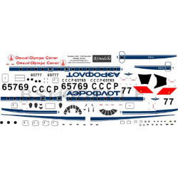 BSmodelle 100038 - 1/100 Tupolev Tu-134 Aeroflot Olimpic decal aircraft model