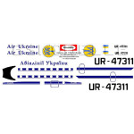 BSmodelle 100041 - 1/100 Antonov An-24 Air Ukraine decal aircraft model scale