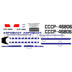 BSmodelle 100044 - 1/100 Antonov An-24 Aeroflot USSR decal for aircraft model
