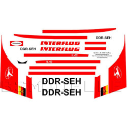 BSmodelle 100048 - 1/100 Ilyushin Il-62 INTERFLUG decal for aircraft model scale
