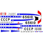 BSmodelle 100054 - 1/100 Tupolev Tu-134 Aeroflot USSR 65610 decal for aircraft