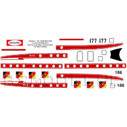 BSmodelle 100056 - 1/100 Tupolev Tu-134 NVA decal for aircraft scale model kit