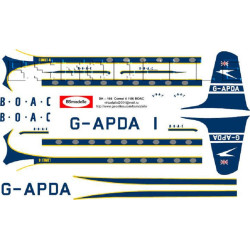 BSmodelle 100058 - 1/96 DH-106 Comet 4 BOAC decal for aircraft scale model kit