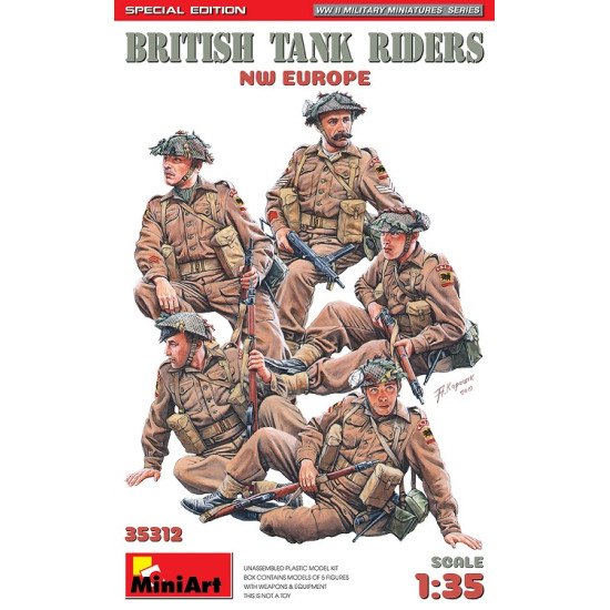 Miniart 35312 - 1/35 British tank Riders. NW Europe special edition scale model