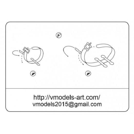 Vmodels 35061 - 1/35 Tool buckles. Fastening straps for modern technology model