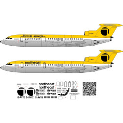 BSmodelle 100340 - 1/100 HS121 Trident Northeast(British Airways) decal scale