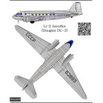 BSmodelle 100531 - 1/100 Li-2(Douglas DC-3) Aeroflot decal for aircraft model