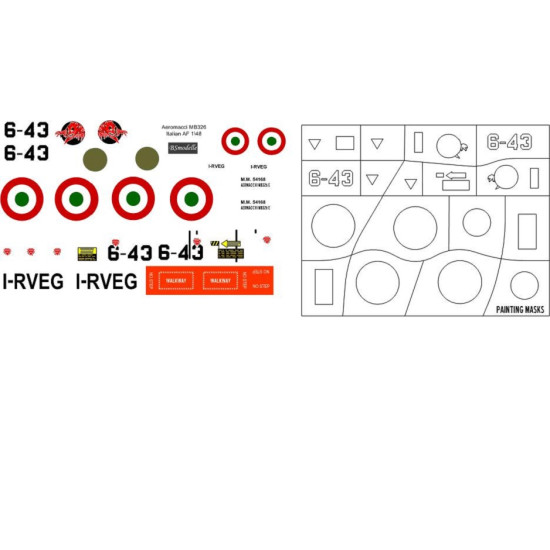 BSmodelle 480429 - 1/48 Aermacchi MB326 decal for aircraft model scale kit