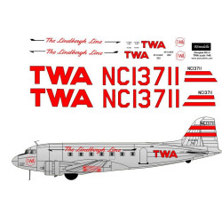 BSmodelle 480434_1 - 1/48 Douglas DC-3 TWA Lindbergh Line decal for aircraft kit
