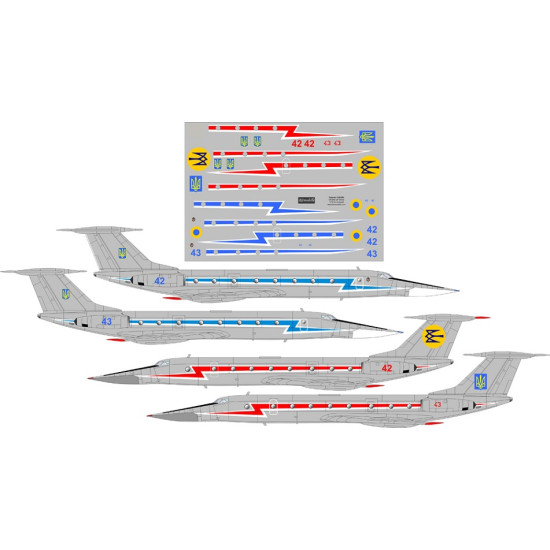 BSmodelle 72081 - 1/72 Tupolev-134UBL Ukraine AF decal for aircraft model scale