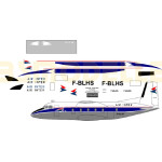 BSmodelle 72026 - 1/72 Aerospatiale Nord 262 Air Inter decal for model aircraft