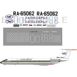 BSmodelle 72035 - 1/72 Tupolev Tu-134 Zapolarie decal for aircraft model scale