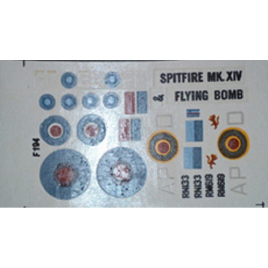BSmodelle 720005 - 1/72 Supermarine Spitfire RAF decal for aircraft model scale