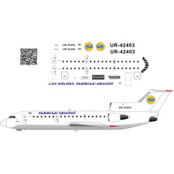 BSmodelle 720407 - 1/72 Yakovlev Yak-42D Lviv Airlines decal for aircraft model