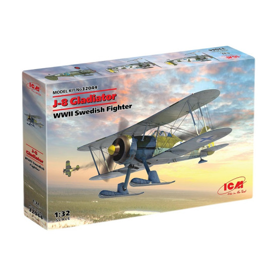 ICM 32044 - 1/32 - J-8 Gladiator, WWII Swedish Fighter scale model plastic kit