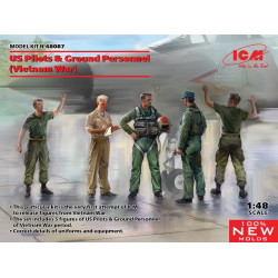 ICM 48087 - 1/48 US Pilots & Ground Personnel (Vietnam War) (5 figures) model