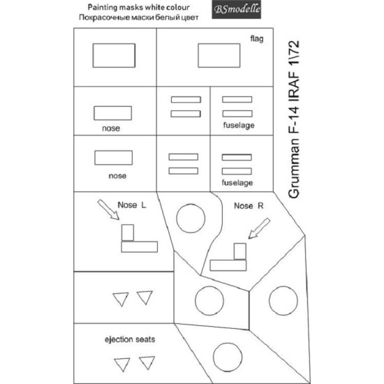 BSmodelle 720409 - 1/72 Grumman F-14 Tomcat decal for aircraft model scale kit