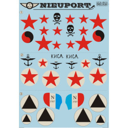 DECAL 1/48 FOR NIEUPORT 17-24 DECALS SET 1/48 PRINT SCALE 48-010
