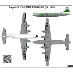 BSmodelle 720464_1 - 1/72 Douglas DC-4 RAI scale decal for aircraft plastic kit