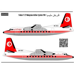 BSmodelle 720499 - 1/72 Fokker F27 Malasian Airline System scale decal aircraft