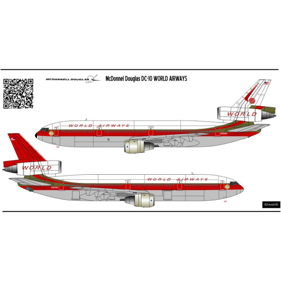 BSmodelle 720516 - 1/72 MC Donnel Douglas DC-10 decal for aircraft plastic model