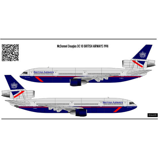 BSmodelle 720515 - 1/72 MC Donnel Douglas DC-10 decal for aircraft plastic model