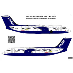 BSmodelle 720526 - 1/72 BAe146 Atmospheric Research Aircraft decal for aircraft