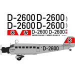 BSmodelle 720531_1 - 1/72 Junkers Ju-52 D-2600 decal for aircraft model scale