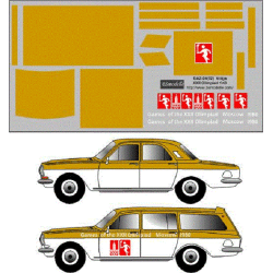 BSmodelle 43350 - 1/43 GaZ-24, GaZ24-02 Volga Olimpic escort decal for aircraft