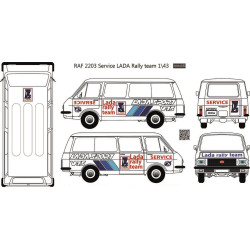 BSmodelle 43537 - 1/43 RAF 2203 service lada rally team decal scale for aircraft