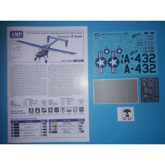 AMP 48016 - 1/48 - Boeing L-15 Scout scale aircraft plastic model kit