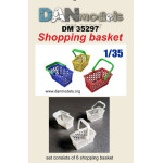 Dan Models 35297 - 1/35 shopping basket for shops Set of 6 pcs resin 3D printing