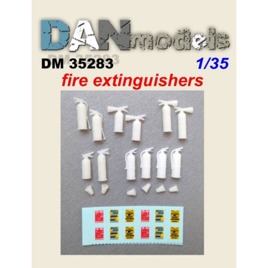 Dan Models 35283 Fire-extinguishers (12 pcs) Set of parts scale plastic kit