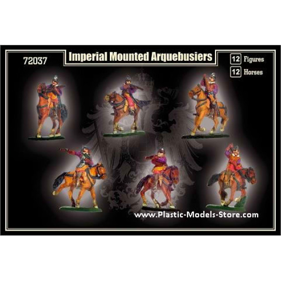 IMPERIAL MOUNTED ARQUEBUSIERS 12 fig 1/72 MARS figures 72037